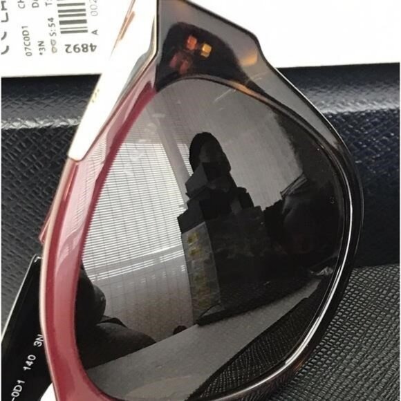 💯- Authentic New Dark Brown Cat Eye Ladies Sunglasses PR 02WSF 07C0D1 56 - Picture 13 of 14